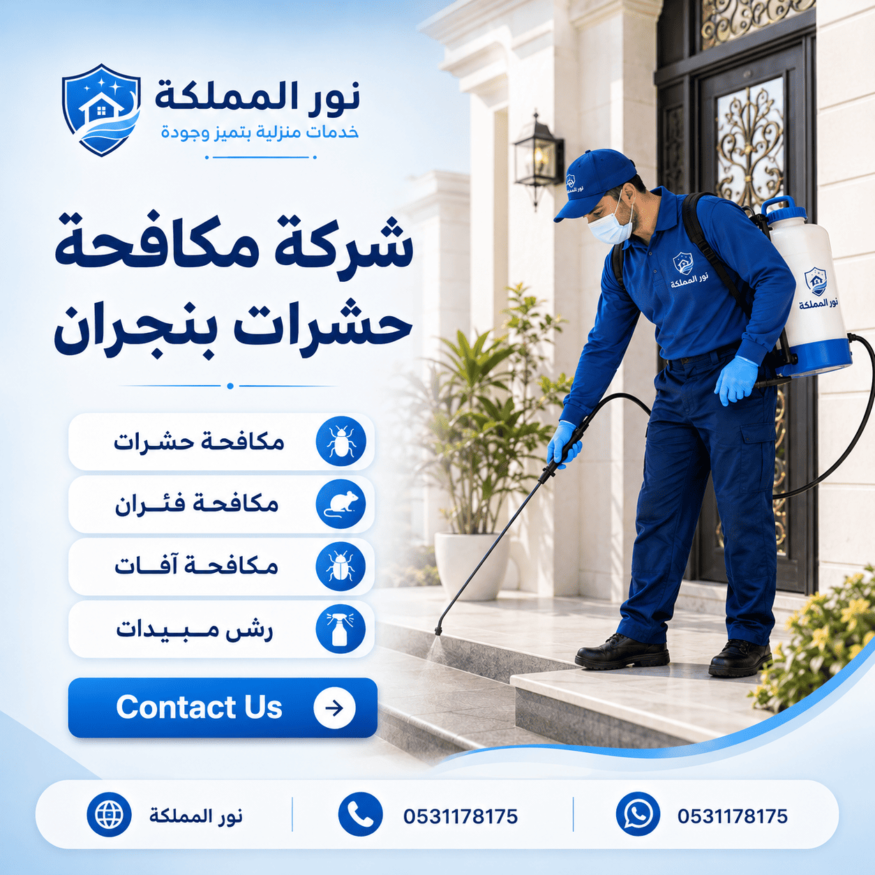 شركة مكافحة حشرات بنجران